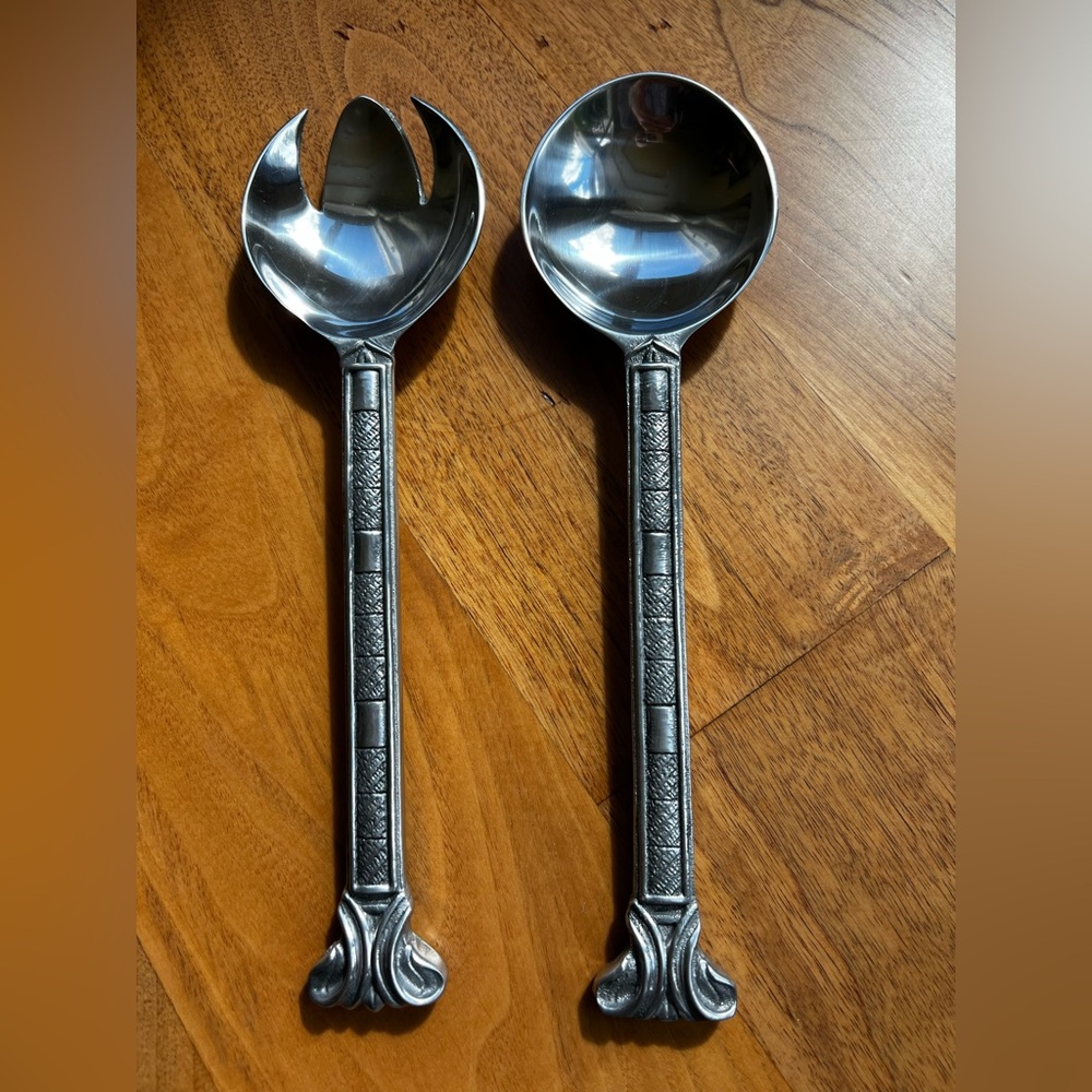 Set of 2 Elegant Salad Serving Spoons Arthur Court